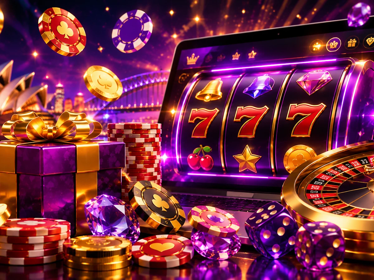 Tampilan permainan slot SEKOLAHTOTO dengan gulungan dan simbol berwarna